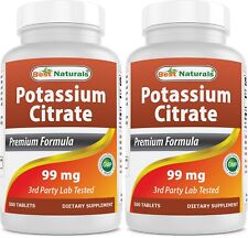 Pacote com 2 Melhor Naturals citrato de potássio 99 Mg com 500 Comprimidos, usado comprar usado  Enviando para Brazil