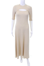 Vestido Pulôver Rosetta Getty Feminino Algodão Manga Quarta Bege Tamanho M comprar usado  Enviando para Brazil