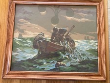 Pintura vintage por número barco de pesca pescadores carvalho quadro vidro 20x24 alguns flocos comprar usado Pintura vintage por número barco de pesca pescadores carvalho quadro vidro 20x24 alguns flocos comprar usado  Enviando para Brazil