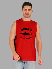 CAMISETA MASCULINA FEMININA SEM MANGAS ESTAMPA TUBARÃO PESCA MANDÍBULAS DE PEIXE GRANDE BARCO RETRÔ, usado comprar usado  Enviando para Brazil