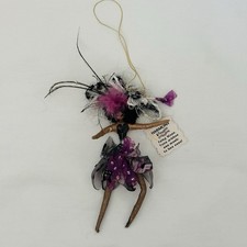 Ornamento de fada Jean Shackelford HARMONY papel musical machê 5,5" roxo preto comprar usado  Enviando para Brazil