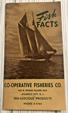 1938 Fish Facts Co-Operative Fisheries Atlantic City Sea-Luscious FRETE GRÁTIS comprar usado  Enviando para Brazil