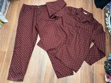 Mens burgundy print for sale  NEWBURY