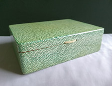 Caixa de cigarro vintage Art Deco State Express forrada de madeira Shagreen falsa comprar usado  Enviando para Brazil