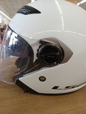 Capacete de motocicleta LS2 OF569 pista face aberta sólida com protetor solar, branco pérola, GG comprar usado  Enviando para Brazil