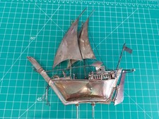 Vela pirata modelo detalhado prata esterlina 925 barco navio 160 gramas, usado comprar usado  Enviando para Brazil