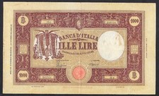 Italia regno banconota usato  Italia