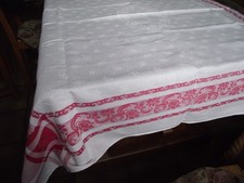 Nappe ancienne damassée d'occasion  Pérenchies