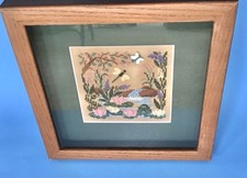 Framed embroidered frog for sale  Madison