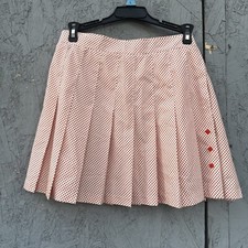 Saia de tênis cauda vintage plissada laranja e marfim pickleball preppy feminina 10 comprar usado  Enviando para Brazil