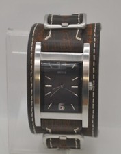 Usado, Relógio tanque masculino Guess U0083G1 aço inoxidável punho marrom couro comprar usado  Enviando para Brazil