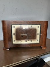 Interwar art deco clock walnut antique FREE DELIVERY, używany na sprzedaż  PL