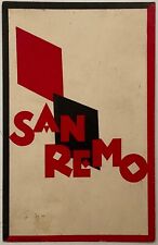 FUTURISMO CASINÒ MUNICIPALE DI SAN REMO CARTOLINA PUBBLICITARIA VIAGGIATA 1940 comprar usado  Enviando para Brazil