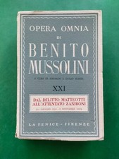 Benito mussolini opera usato  Arezzo
