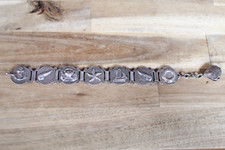 Pulseira náutica vintage âncora caranguejo camarão estrela do mar iate amêijoa pérola, usado comprar usado  Enviando para Brazil