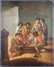 Antique painting children d'occasion  Expédié en Belgium