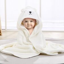 Toalha/roupão de banho de microfibra macia com capuz bebê-unissex-recém-nascido-3 anos-urso branco comprar usado  Enviando para Brazil