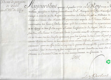 Brevet de pension Maréchal de Tilly 1753 comprar usado  Enviando para Brazil