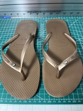 Sandálias femininas Havaianas slim flip flop - Dourado tamanho UE 39-40 EUA 8,5-9 comprar usado  Enviando para Brazil