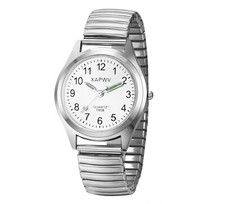 Relógio de pulso masculino feminino de aço inoxidável pulseira elástica indicador luminoso quartzo, usado comprar usado  Enviando para Brazil
