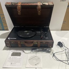 Vintage suitcase turntable for sale  New Bern