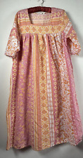Vestido midi feminino The Vermont Country Store estampado manga curta laranja grande comprar usado  Enviando para Brazil