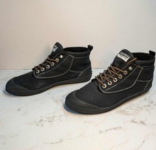 Tênis Volley M7 W8.5 cano alto lona biqueira de borracha sapato punk gótico preto  comprar usado Tênis Volley M7 W8.5 cano alto lona biqueira de borracha sapato punk gótico preto  comprar usado  Enviando para Brazil