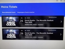 Stehplatz tickets david gebraucht kaufen  Heiligenhaus