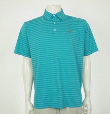 Camisa polo masculina de golfe Bald Head Blues listrada azul grande algodão pima desempenho comprar usado  Enviando para Brazil