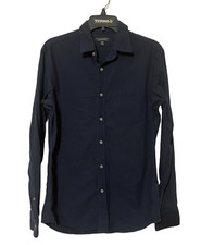 Usado, Camisa masculina Banana Republic lavagem macia manga longa azul marinho com botões tamanho pequeno comprar usado  Enviando para Brazil