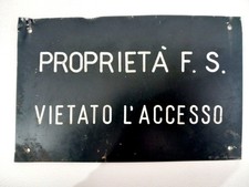 Targa tabella f.s. usato  Roma