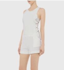 Romper feminino IRO Moltani branco sem mangas com cadarço gola redonda peça única tamanho P comprar usado  Enviando para Brazil