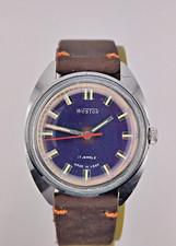 Relógio vintage Vostok Wostok mostrador tropical 17 joias soviético URSS masculino couro comprar usado  Enviando para Brazil