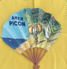 éventail publicitaire vintage d'occasion  Thonon-les-Bains
