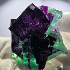 Usado, Amostra de cubo de fluorita, verde em parquet roxo 11:11 Angel Pocket Okorusu comprar usado  Enviando para Brazil
