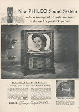 1955 Philco Sound System 21 polegadas console exclusivo acústico Len anúncio impresso vintage, usado comprar usado  Enviando para Brazil
