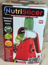 Fatiador de alimentos NutriSlicer 3 em 1 giratório/rotativo mandolina e bancada novo OB comprar usado  Enviando para Brazil