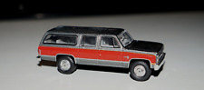 1987 Chevy Suburban vermelho/prata modelo 1/64 pneus de borracha luz verde soltos para carro, usado comprar usado  Enviando para Brazil