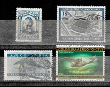 Colombia used stamps d'occasion  Expédié en Belgium