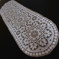 Móveis de mesa Doily Path algodão feitos à mão design art nouveau 20º Itália N5175 comprar usado  Enviando para Brazil
