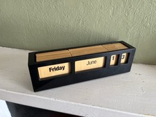 Wooden perpetual calendar for sale  COLCHESTER