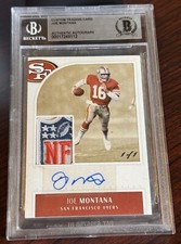 JOE MONTANA AUTÓGRAFO JERSEY PATCH CARD BECKETT 1/1 AUTÊNTICO comprar usado  Enviando para Brazil
