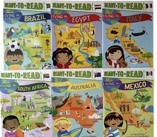 Lot of 6 Ready To Read Geography Social Studies Kid Books Level 2 Countries❤️ comprar usado  Enviando para Brazil