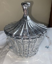 Crackled glass lidded for sale  HARROGATE