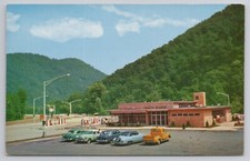Cartão postal Glass House Snack Bar Service Plaza West Virginia Turnpike WV 1950s, usado comprar usado  Enviando para Brazil