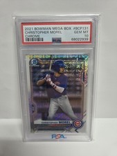 2021 Bowman Mega Box Christopher Morel Chrome PSA 10 Gem Perfeito Estado #BCP131 comprar usado  Enviando para Brazil