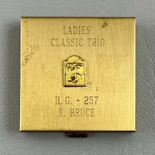 Vintage Compacto Tom Dourado 2" Inscrito Gramado Boliche Feminino Clássico Trio, usado comprar usado  Enviando para Brazil