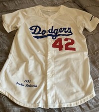 Camiseta de beisebol JACKIE ROBINSON Los Angeles DODGERS SGA branca GG liga principal de beisebol comprar usado  Enviando para Brazil