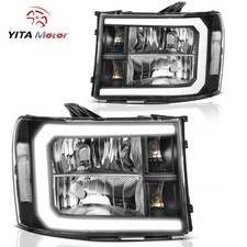 Par de lâmpadas para faróis pretos LED DRL para 2007-2013 GMC Sierra 1500 2500HD 3500HD comprar usado  Enviando para Brazil