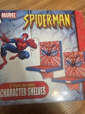 Pacote com 2 prateleiras de madeira para personagens do Homem-Aranha quarto infantil Marvel comprar usado  Enviando para Brazil